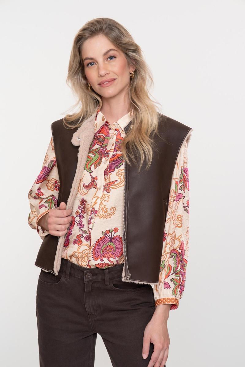 Geisha Gilet 55847-19 Bruin 1