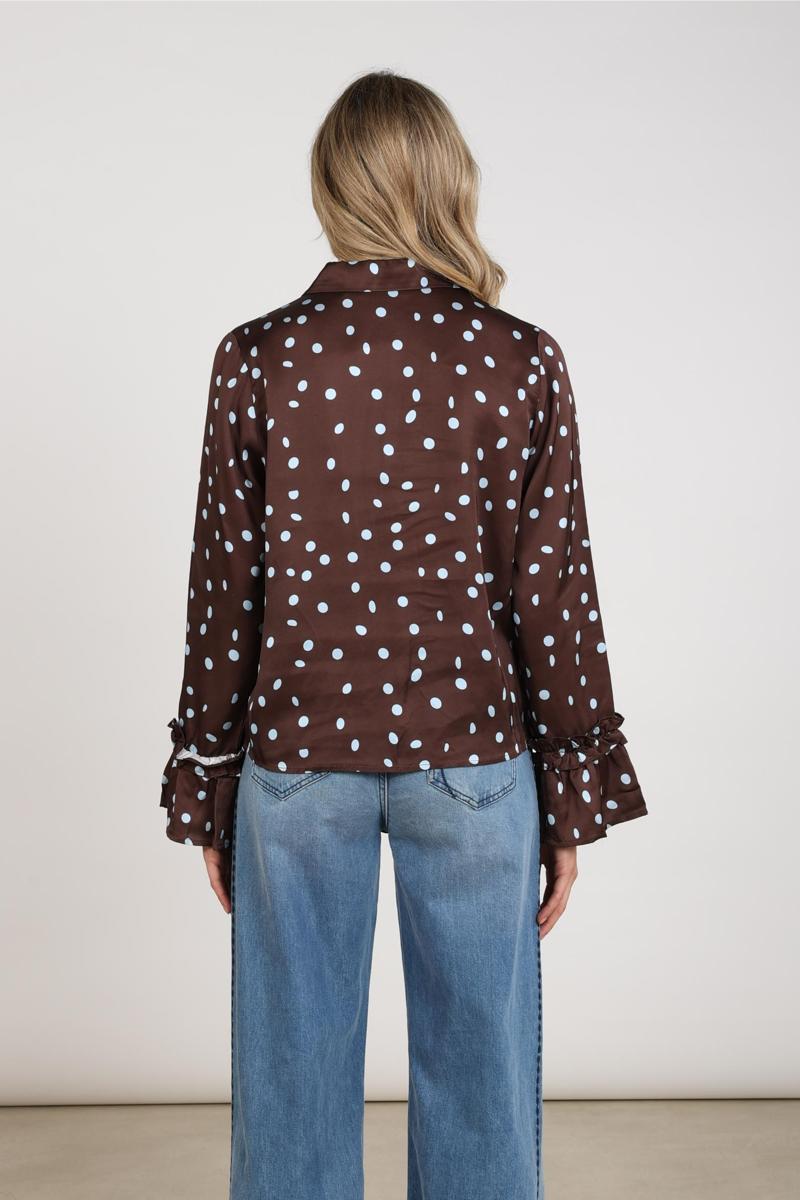 NUKUS Blouse NKF02159 Bruin 4