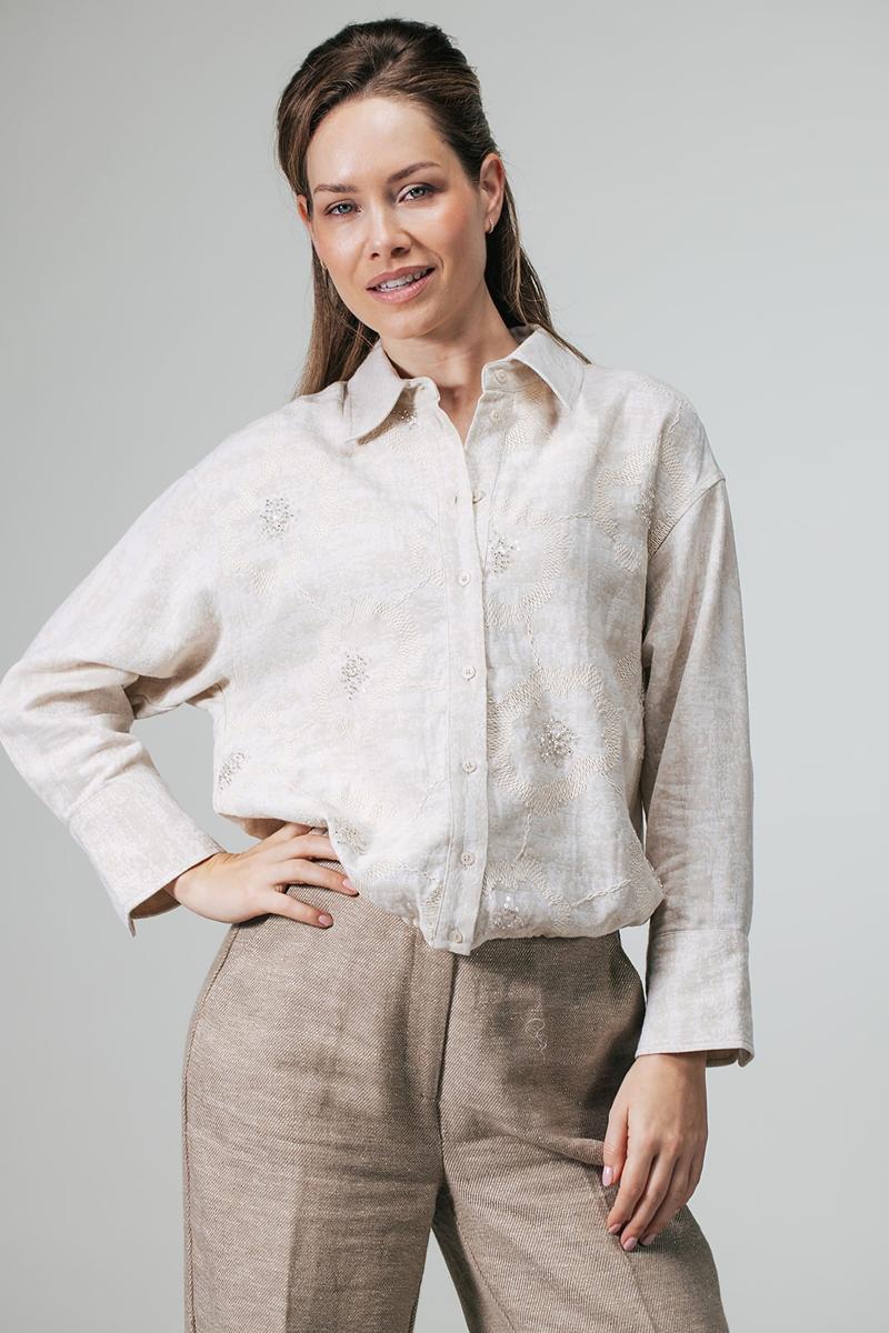 Label DOT Blouse Annemart Beige 1