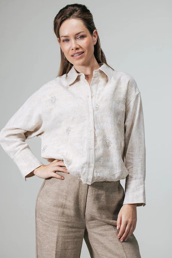 Label DOT Blouse Annemart Beige 1