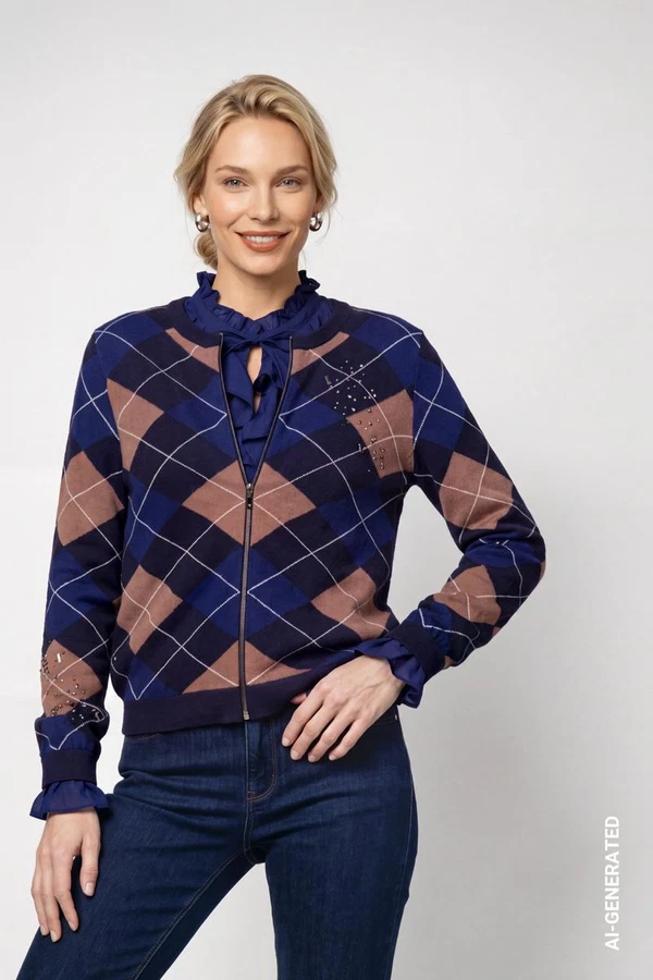 Monari Vest 810353 Blauw 1