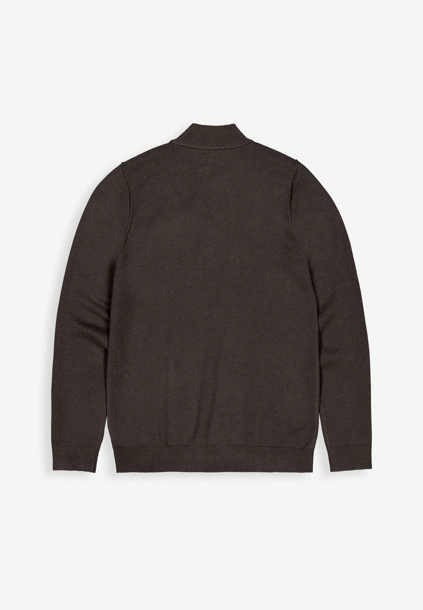 Butcher of Blue Trui Clifden Halfzip Bruin 4