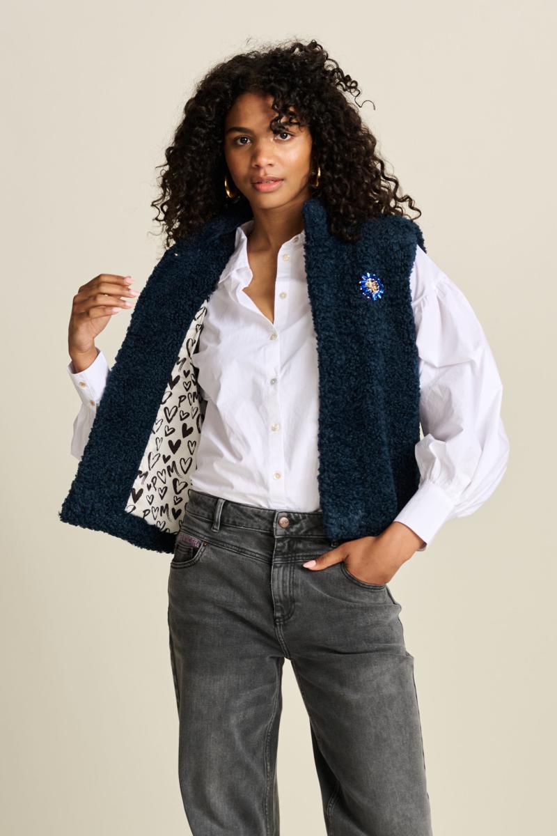 POM Amsterdam Gilet SP7342 Blauw 5