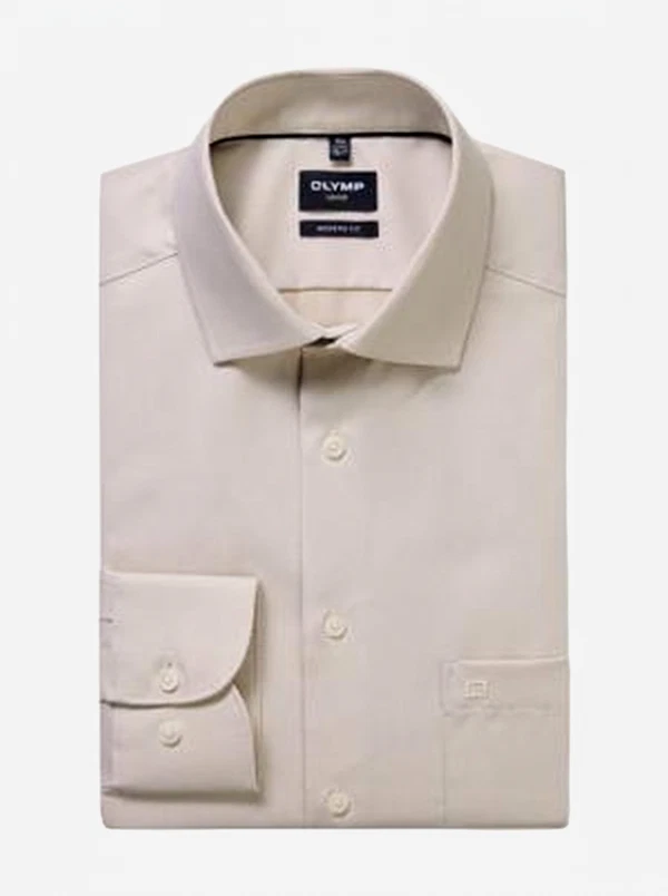 Olymp Overhemd 135674 Beige 1