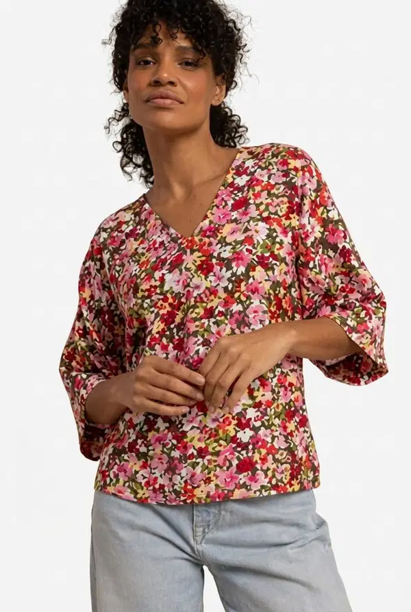 Studio Anneloes Blouse Madison Flower Rood 1