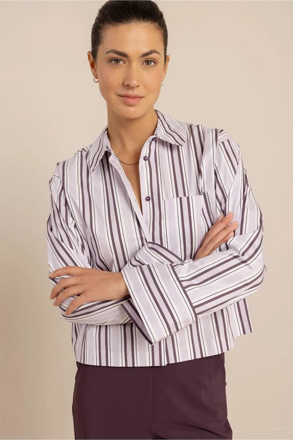 Studio Anneloes Blouse Erina Stripe Paars 1