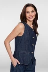 Geisha Gilet 65138-10 Blauw 5