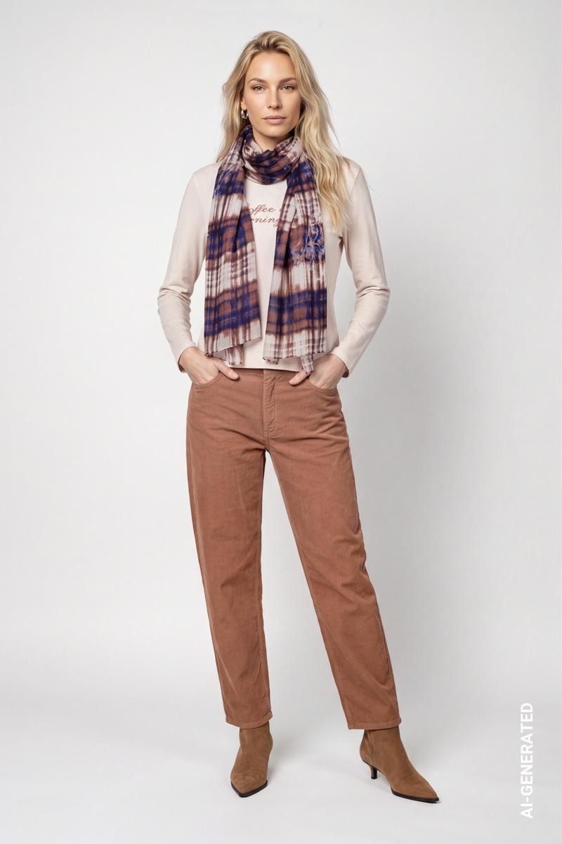 Monari Sjaal 810265 Bruin 5