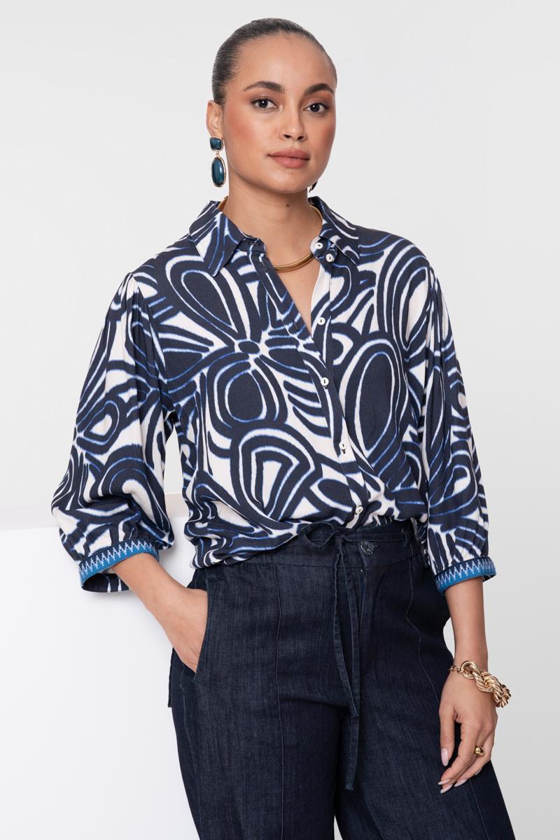 Geisha Blouse 63250-20 Blauw 1