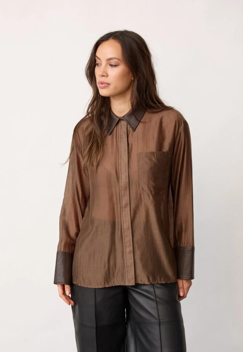 Co'Couture Blouse Kawa Bruin 1