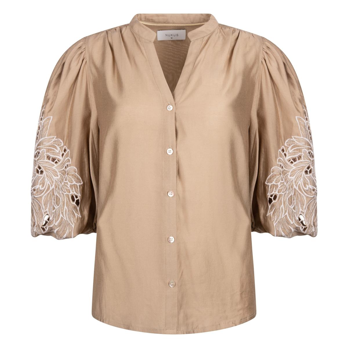 NUKUS Blouse Rosie Bruin 2