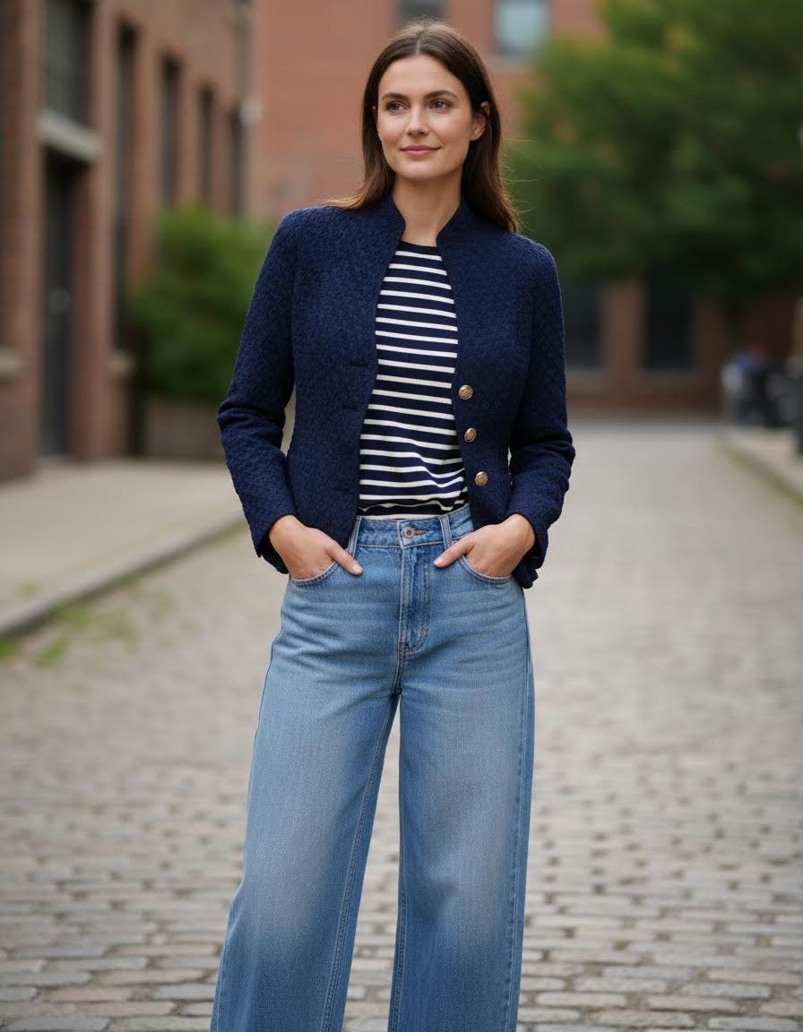 B-Three Blazer 260024_JASMYN Blauw 3