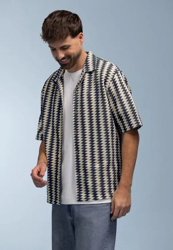 BlueFields Overhemd 26236043 Blauw 1