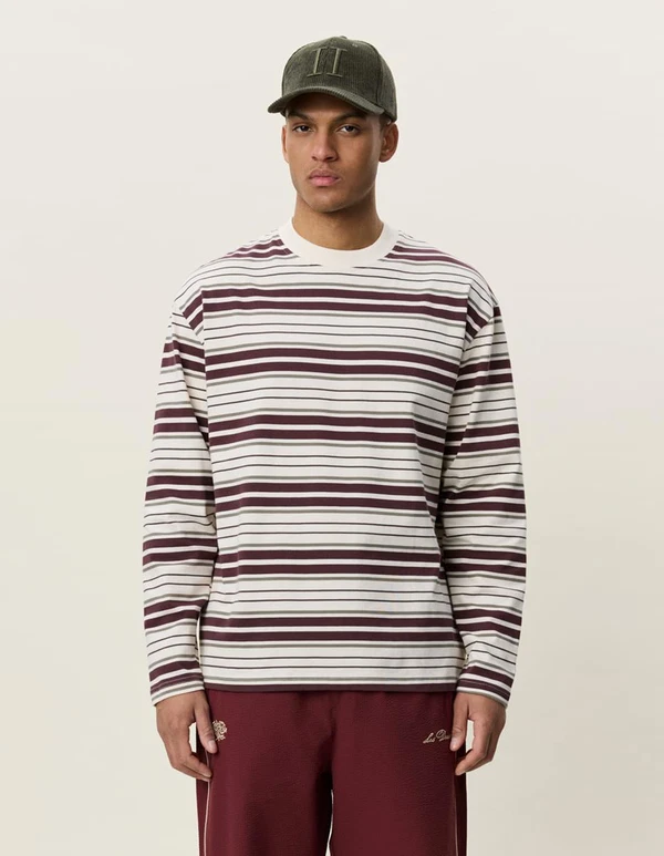 Les Deux Longsleeve Stripe Rood 1