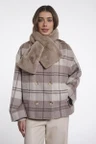 Rino & Pelle Sjaal Stip.7002612 Taupe 1