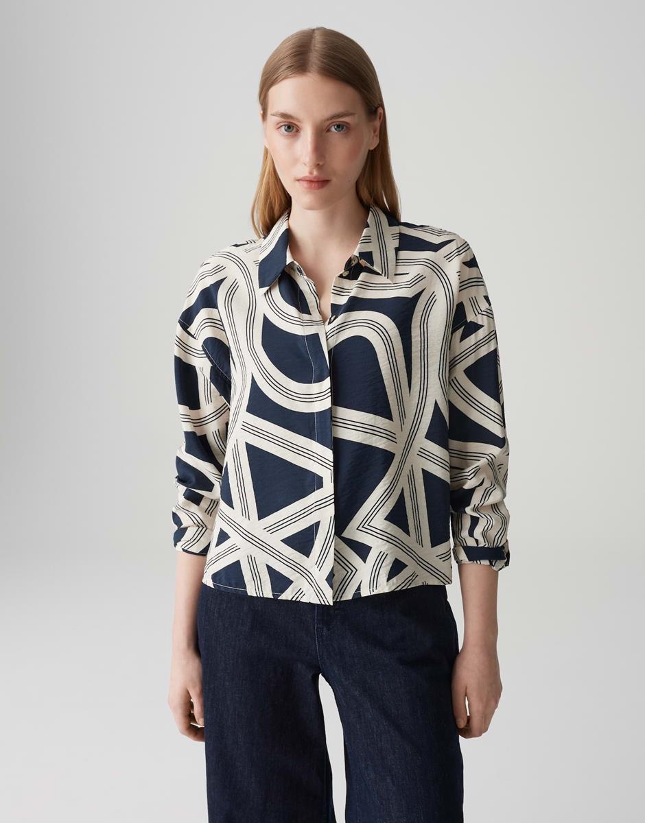 OPUS Blouse Famena Lane Blauw 1