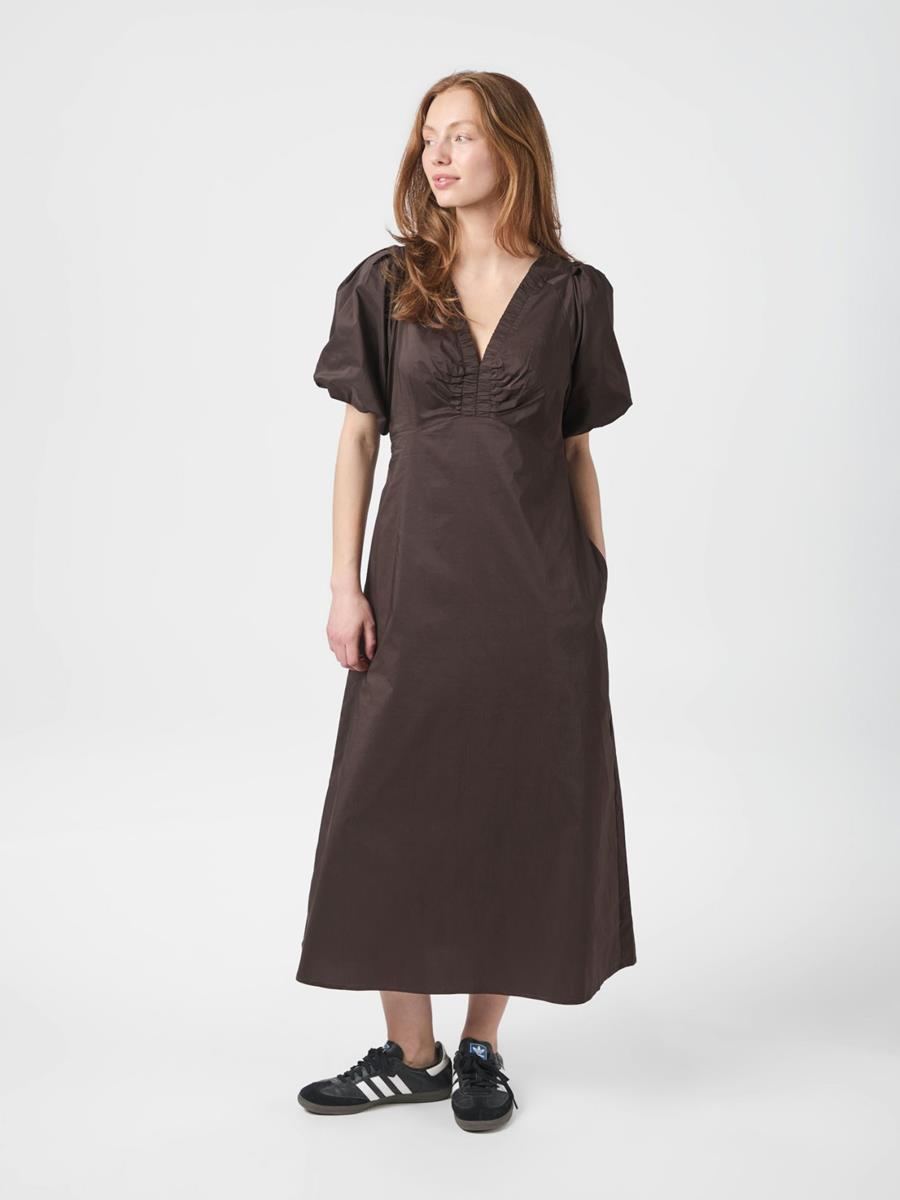 Neo Noir Jurk Illana Bruin 1