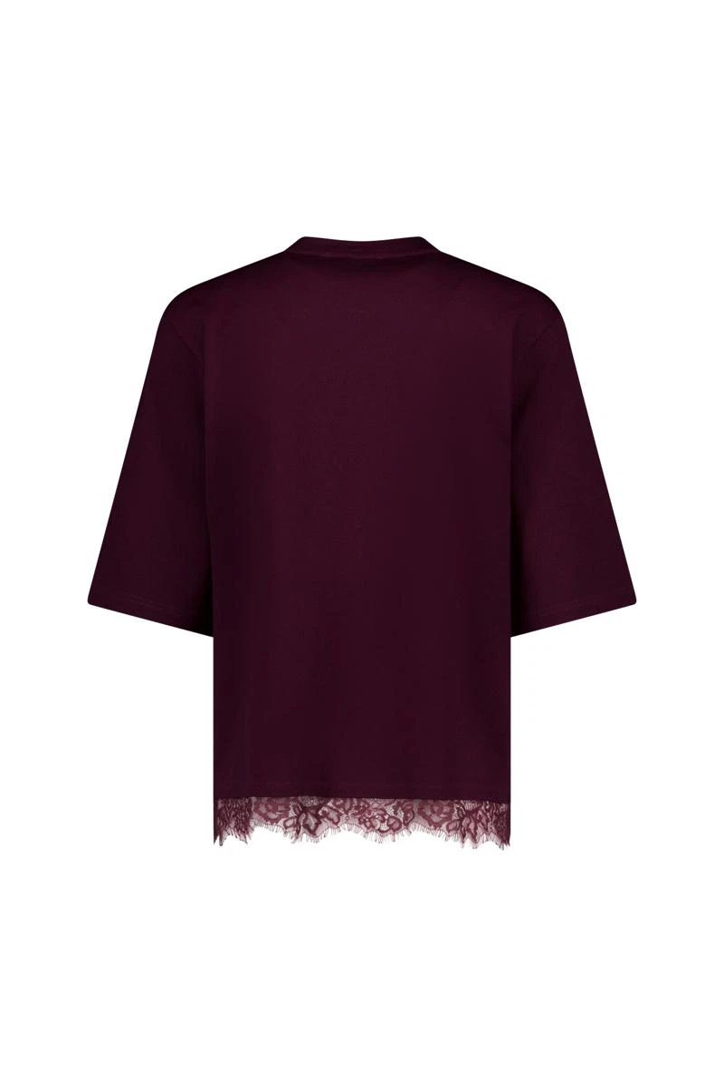 Studio Anneloes T-Shirt Fiore lace tee Paars 2