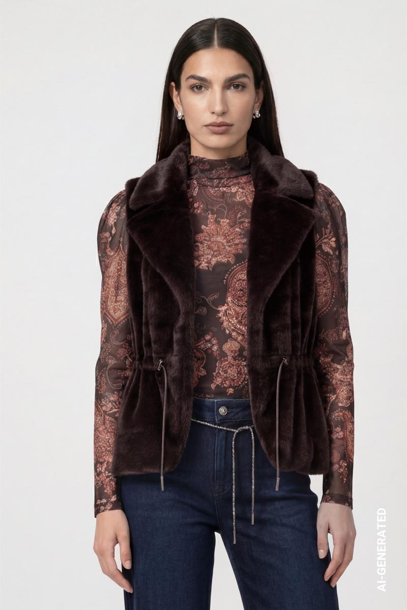 Monari Vest 810066 Bruin 1