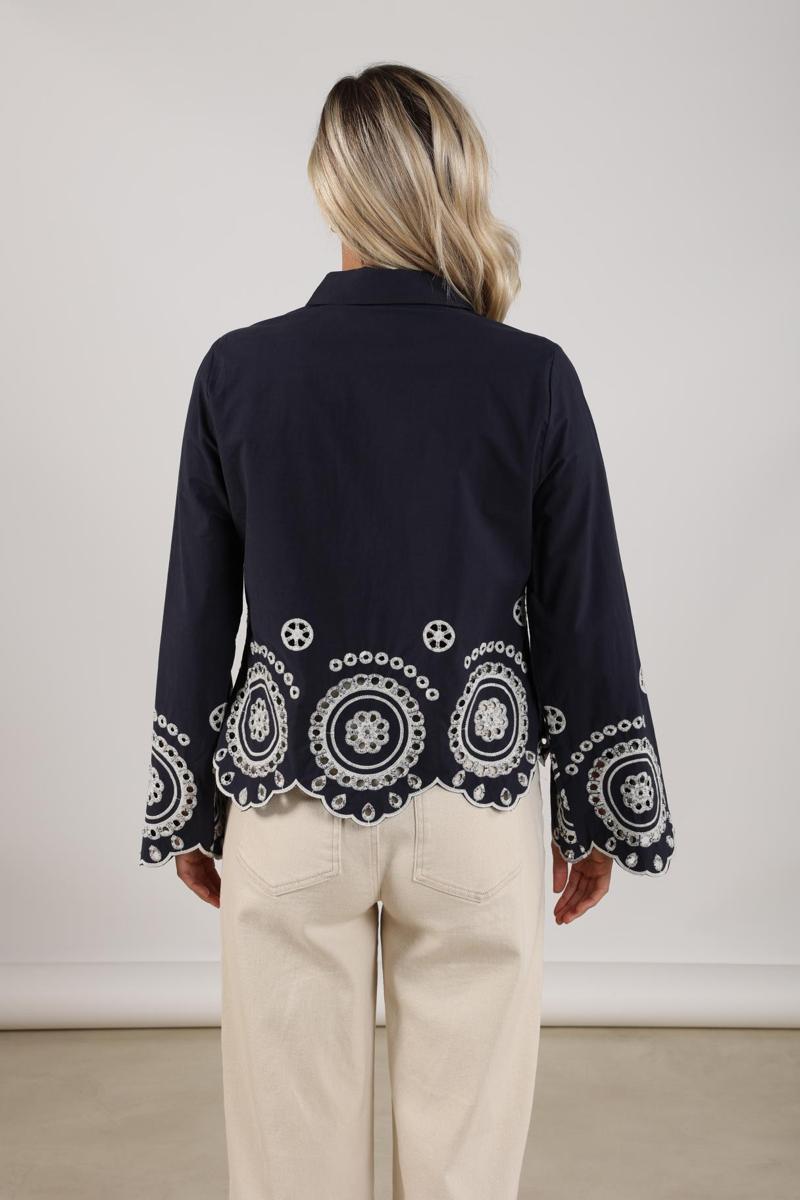 NUKUS Blouse Anna Blauw 3