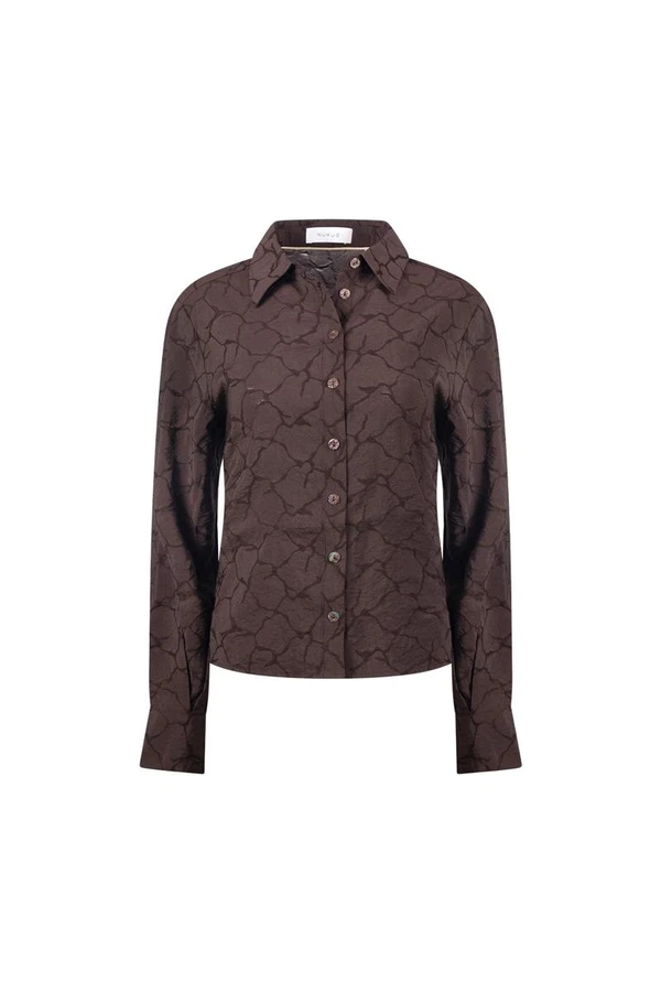 NUKUS Blouse NKF02123 Bruin 1