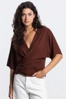 Jansen Amsterdam Blouse Valerie Bruin 1