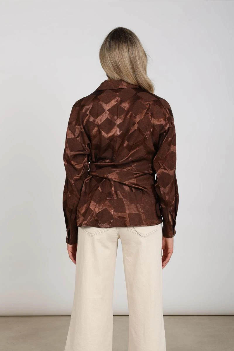 NUKUS Blouse NKF02140 Bruin 3
