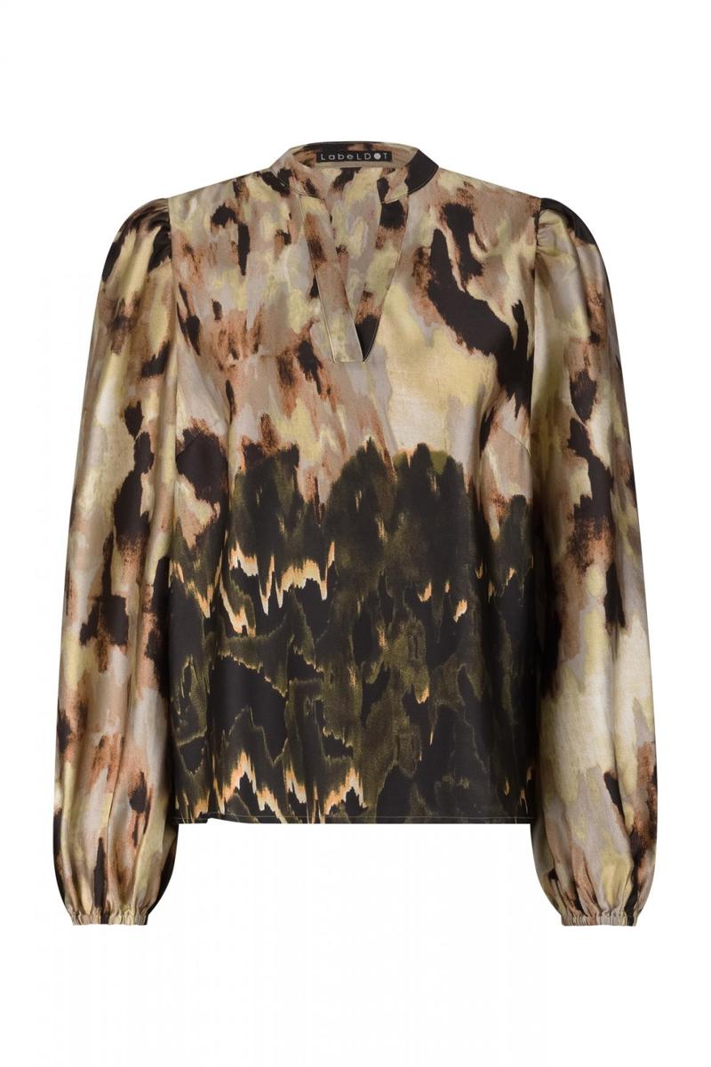 Label DOT Blouse 2521011 Groen 2