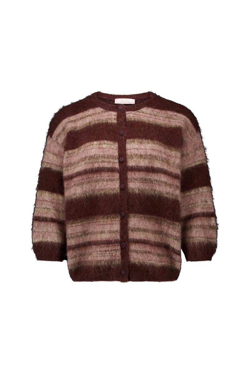 Studio Anneloes Vest Bibi ssl stripe c Bruin 2