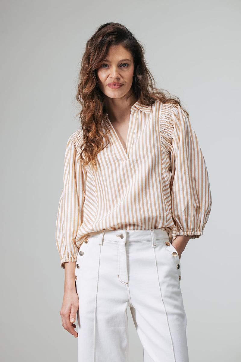 Label DOT Blouse Abba Beige 1