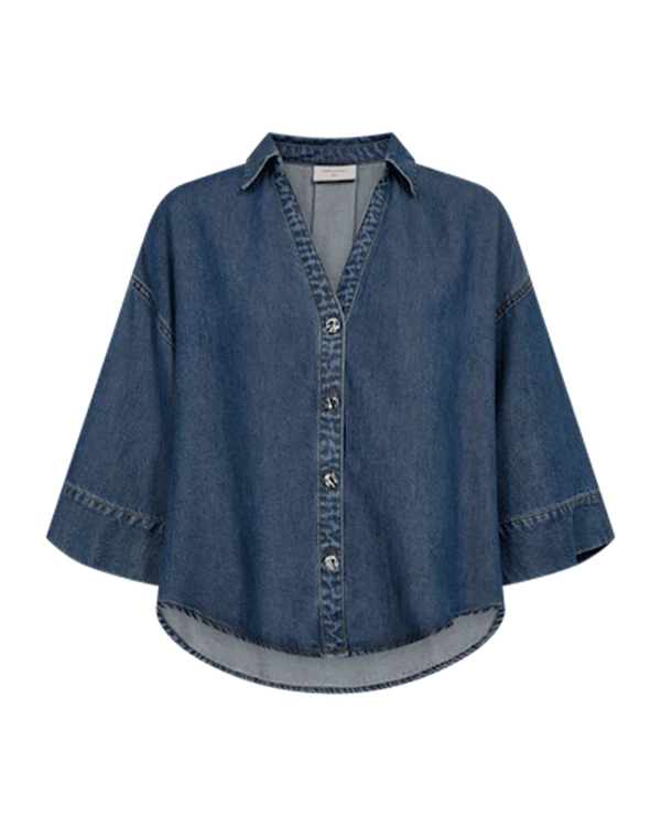 Freequent Blouse Milo Blauw 1