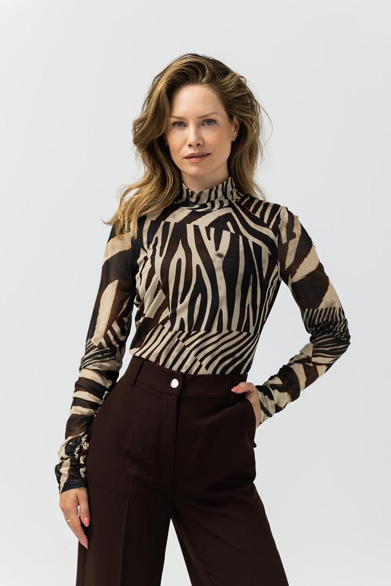 Label DOT Blouse 2525001 Bruin 1