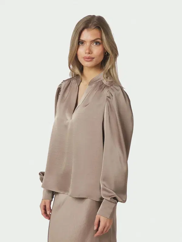 Neo Noir Blouse Rosslyn Taupe 1