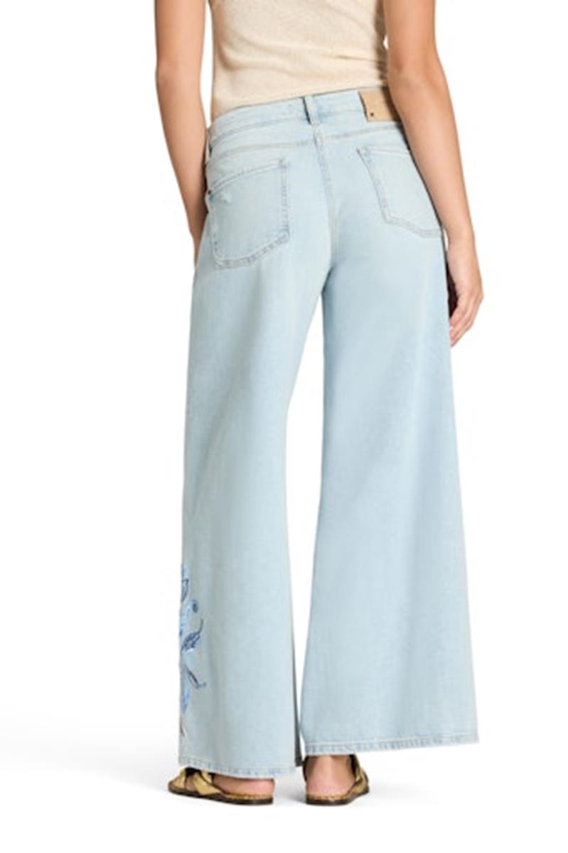 Cambio Jeans Palazzo Cropped Blauw 3