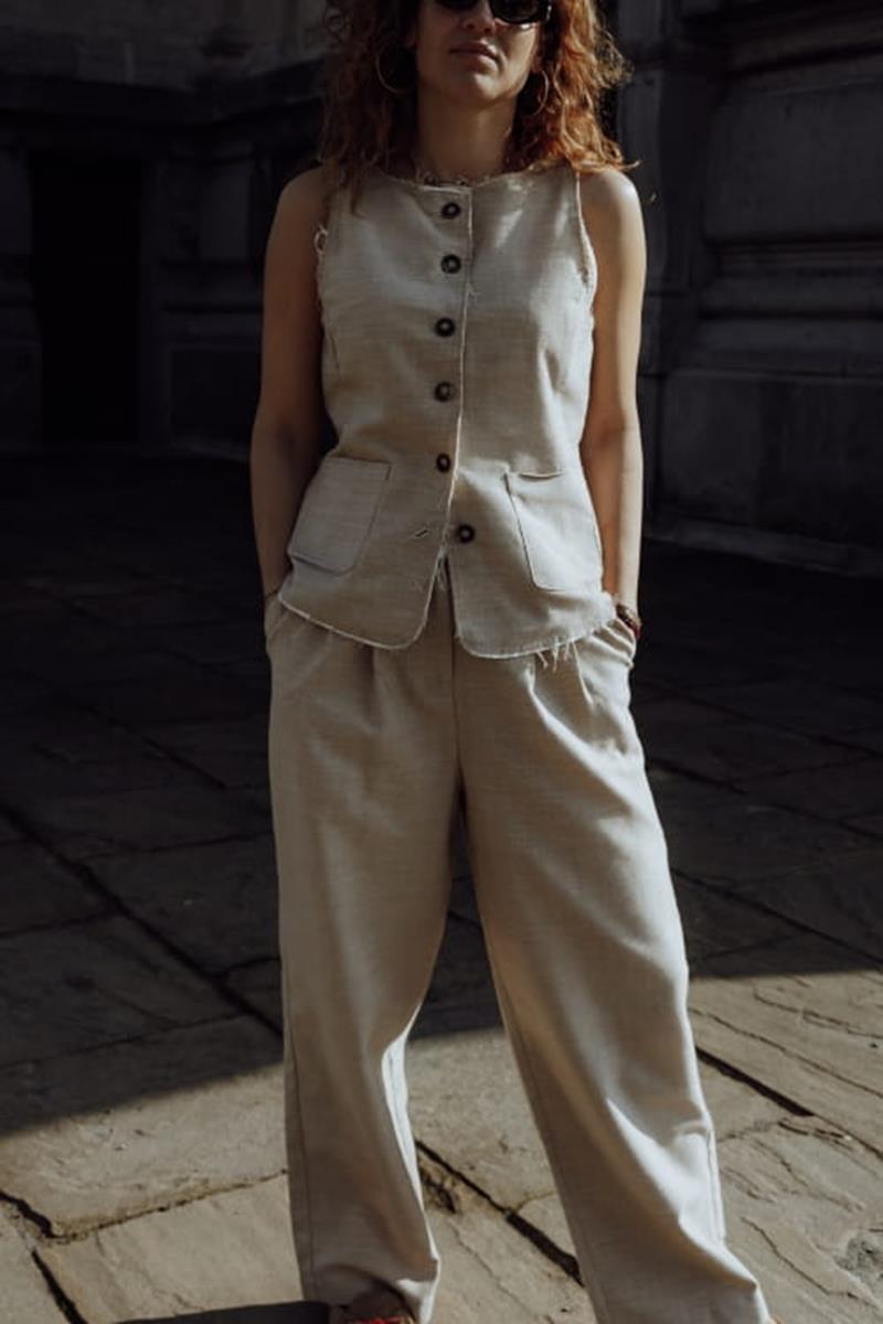 Aimée the Label Gilet Aria Beige 1