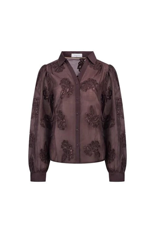 NUKUS Blouse NKF02156 Bruin 3