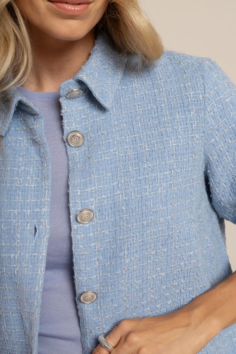 Studio Anneloes Blazer Vieve tweed jacke Blauw 4