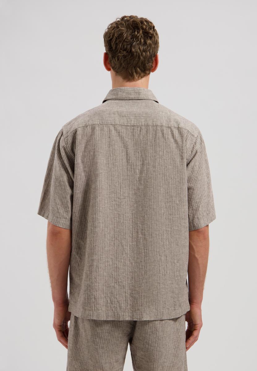 Dstrezzed Overhemd Pinstripe Bruin 3