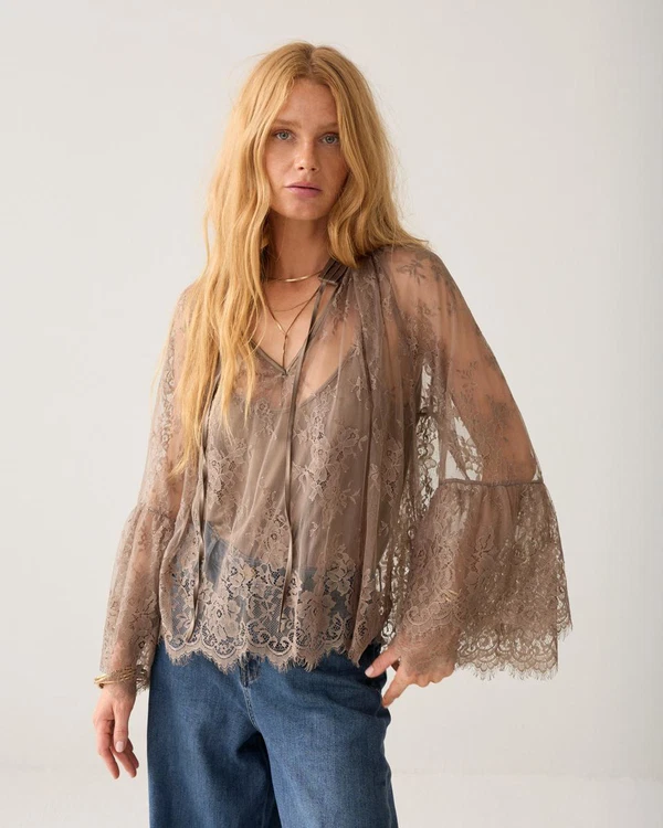 Summum Blouse 2s3510-12517 Taupe 1