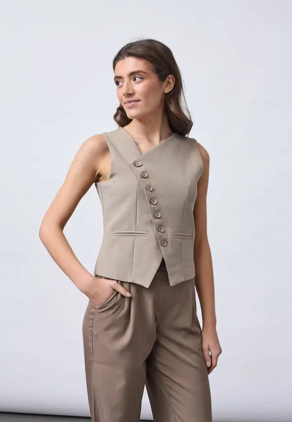 Sisters Point Gilet Gata-Ve2 Beige 1