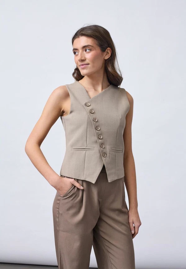 Sisters Point Gilet Gata-Ve2 Beige 1