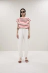 By-Bar T-Shirt Tobi Stripe Top Rood 3