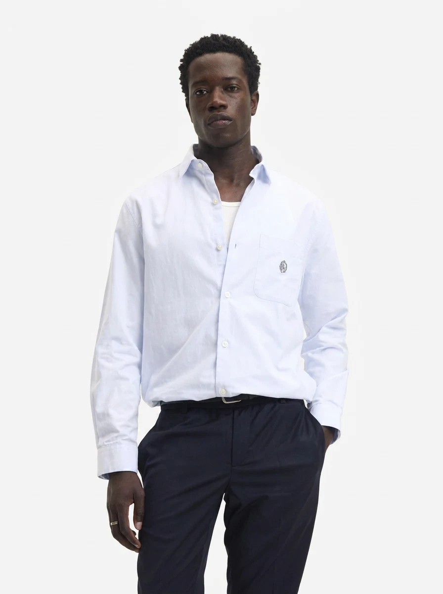 The GoodPeople Overhemd Soy Blauw 1