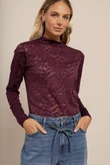Studio Anneloes T-Shirt Reagan lace top Paars 4
