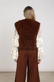 NUKUS Gilet NKF08026 Bruin 5