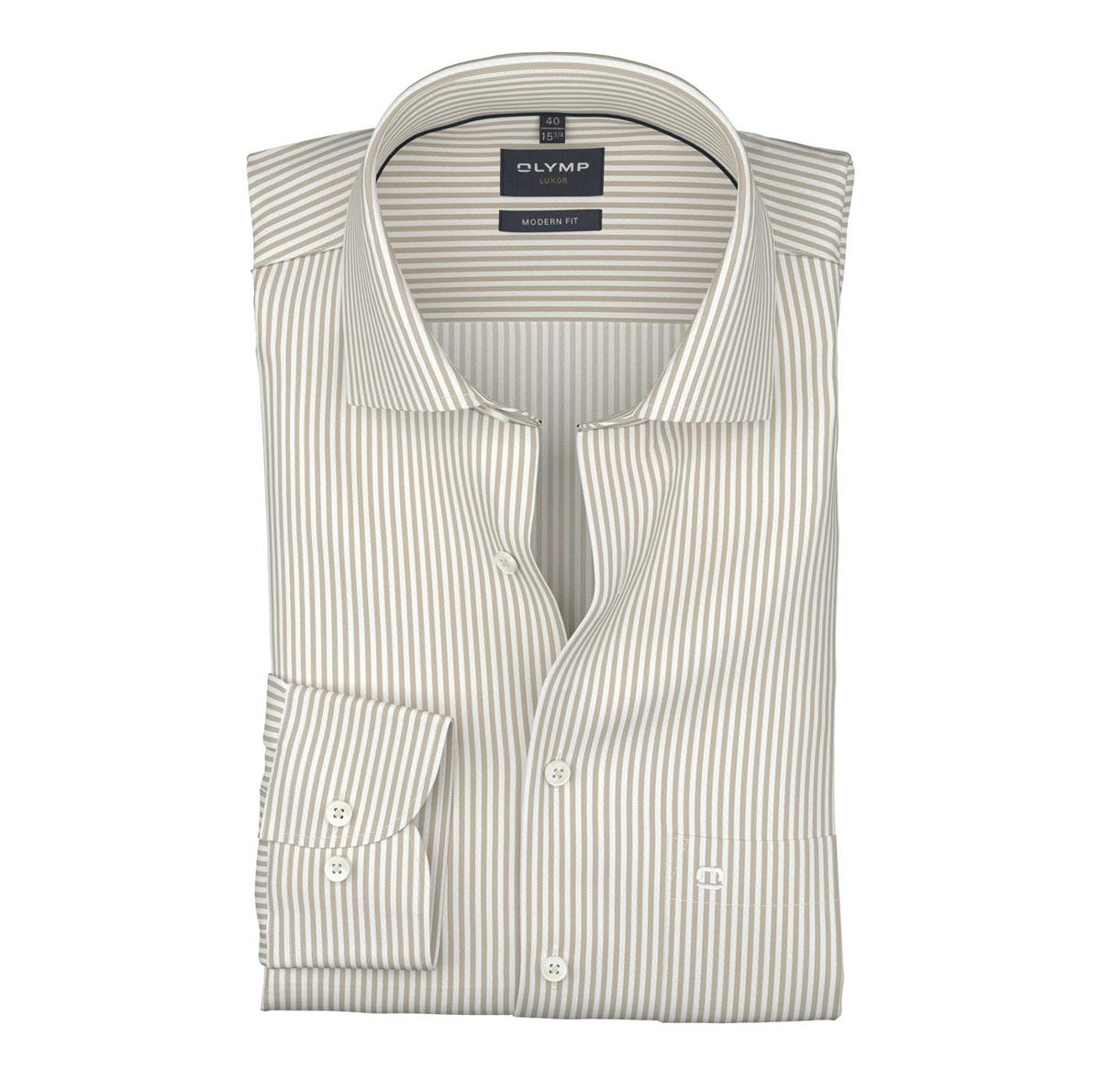 Olymp Overhemd 135874 Beige 1