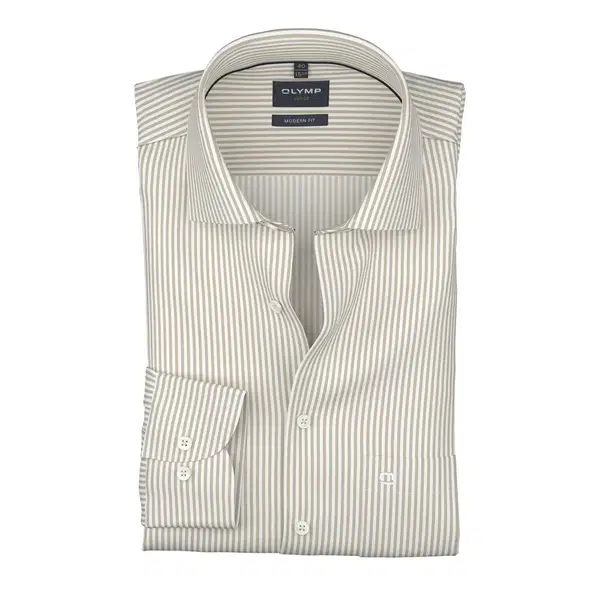 Olymp Overhemd 135874 Beige 1