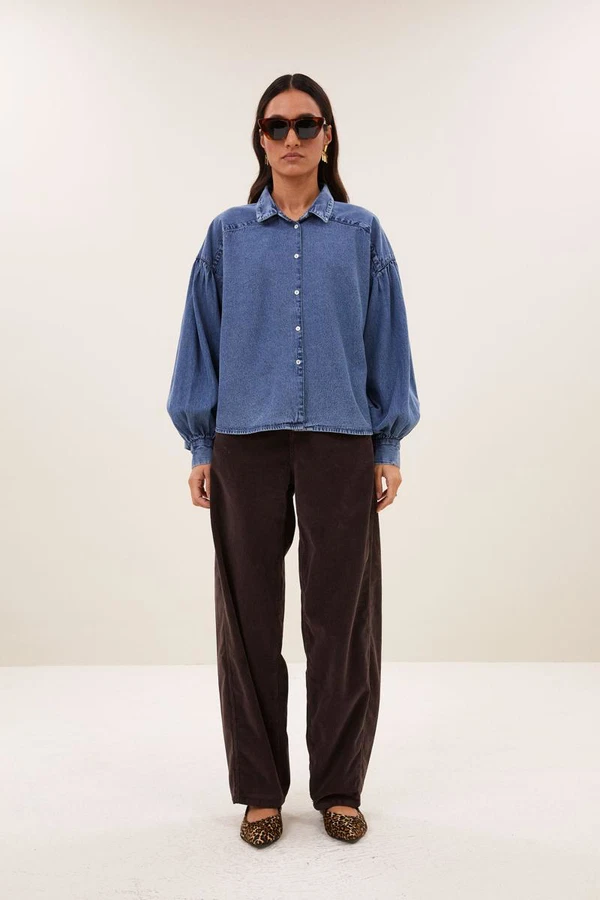 By-Bar Blouse Sarah Blauw 1