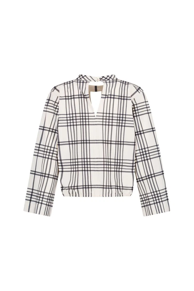 Studio Anneloes Blouse Jael check top Off-White 2