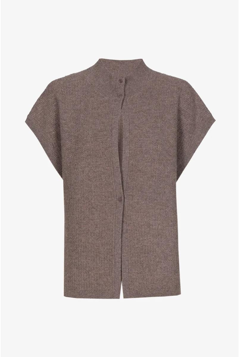 Xandres Gilet Aruna Bruin 2